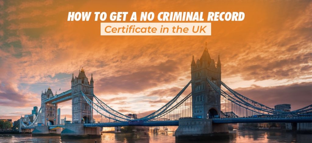 No criminal record certificate UK